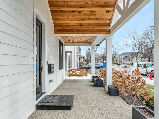 view of patio with covered porch