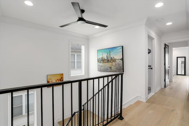 hallway featuring light hardwood / wood-style floors