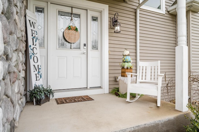 view of doorway to property