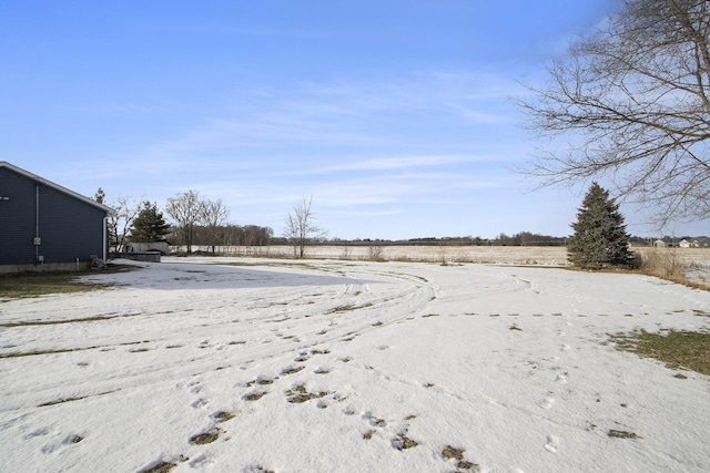 view of snowy yard