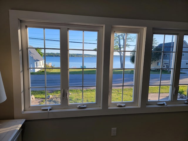 room details with a water view