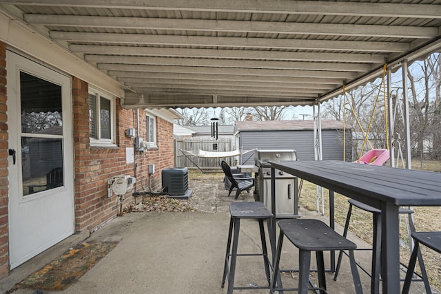 view of patio with cooling unit