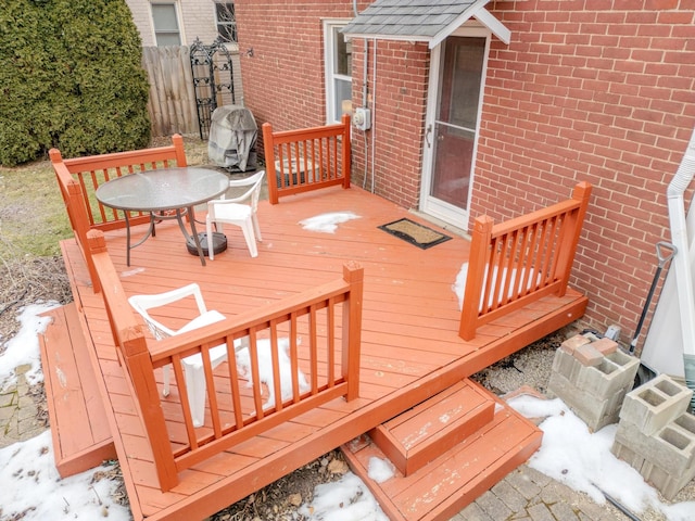 view of wooden deck