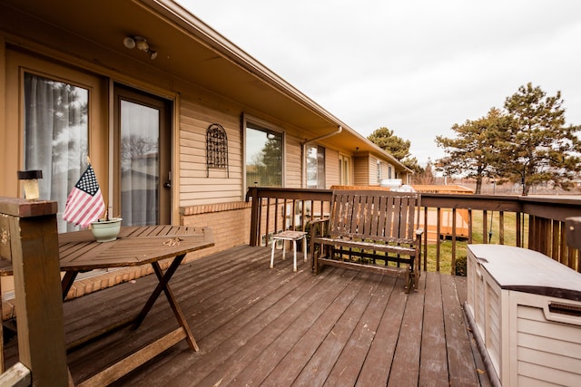 view of wooden terrace