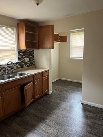 kitchen featuring sink, dark hardwood / wood-style floors, and decorative backsplash