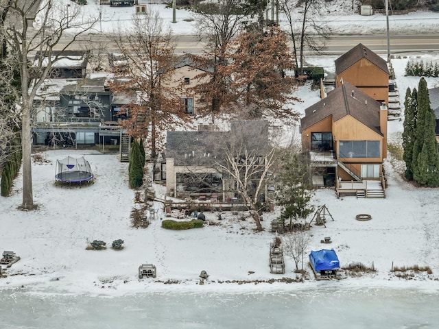 view of snowy aerial view