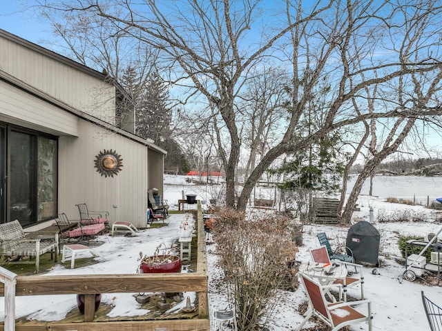 view of snowy yard