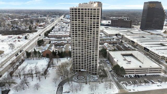 view of snowy aerial view