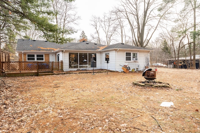 view of rear view of property