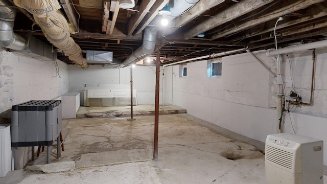 view of basement