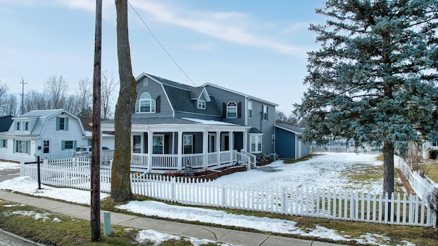 view of front of house with covered porch