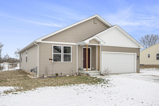 view of front facade with a garage