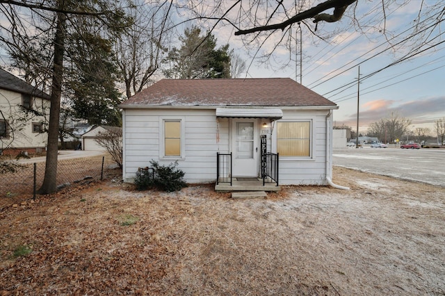 view of bungalow