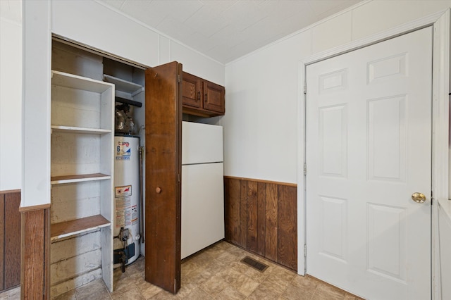 interior space featuring water heater