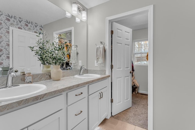 bathroom with vanity