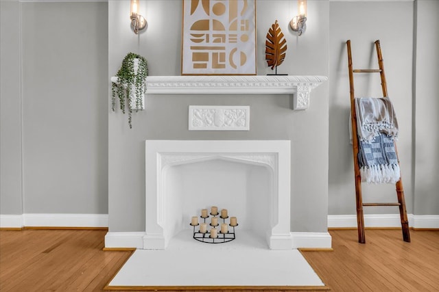 interior details featuring wood-type flooring