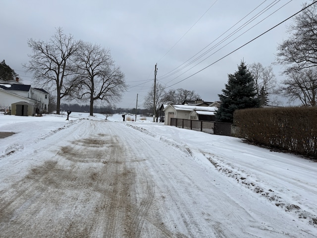 view of road