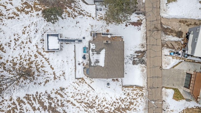 view of snowy aerial view