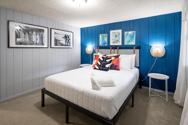 bedroom with carpet floors