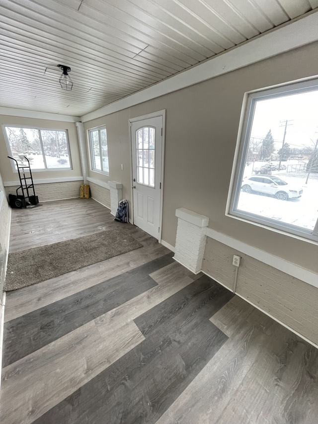 entryway featuring hardwood / wood-style floors