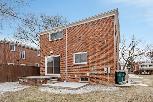 rear view of property with a patio