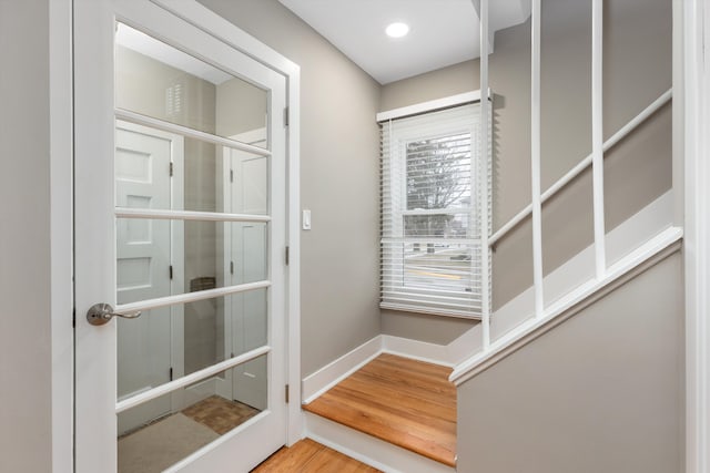 interior space featuring wood-type flooring