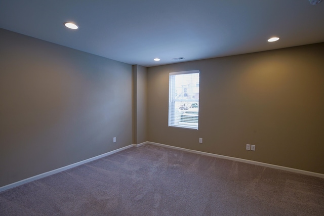 view of carpeted empty room