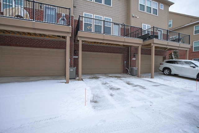 exterior space featuring central air condition unit