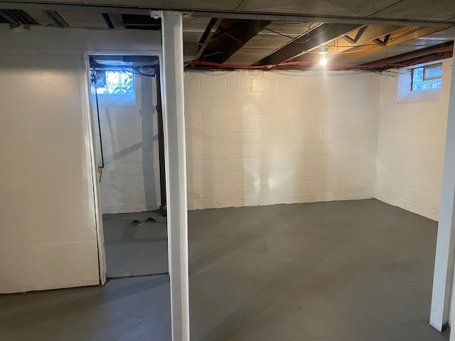 view of basement