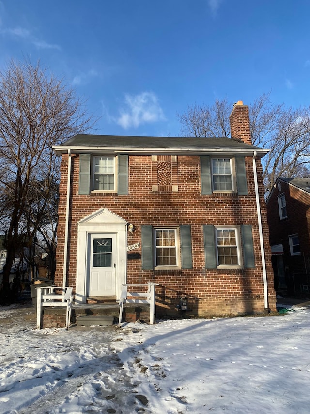 view of colonial home