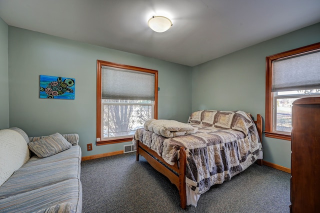 view of carpeted bedroom