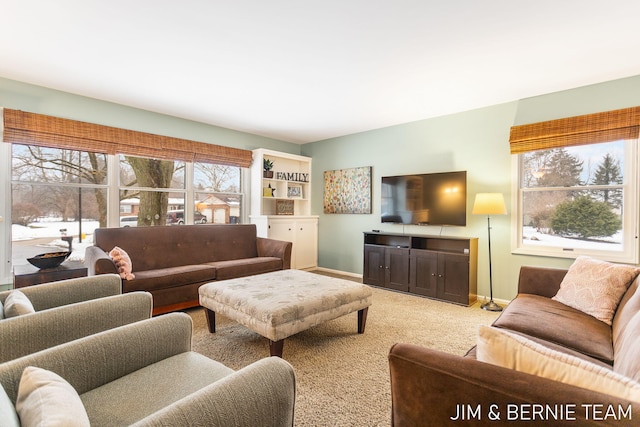 view of carpeted living room