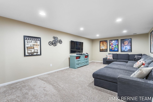 view of carpeted living room