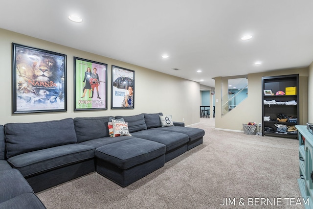 view of carpeted living room