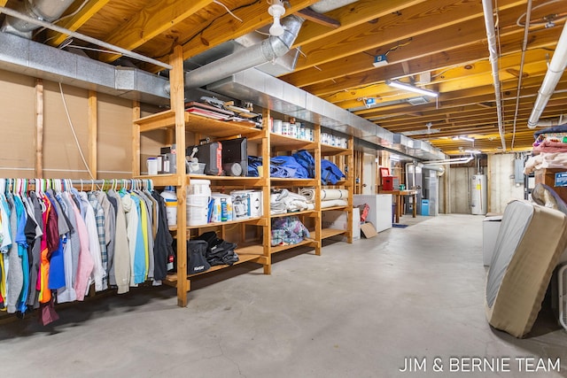 interior space with water heater