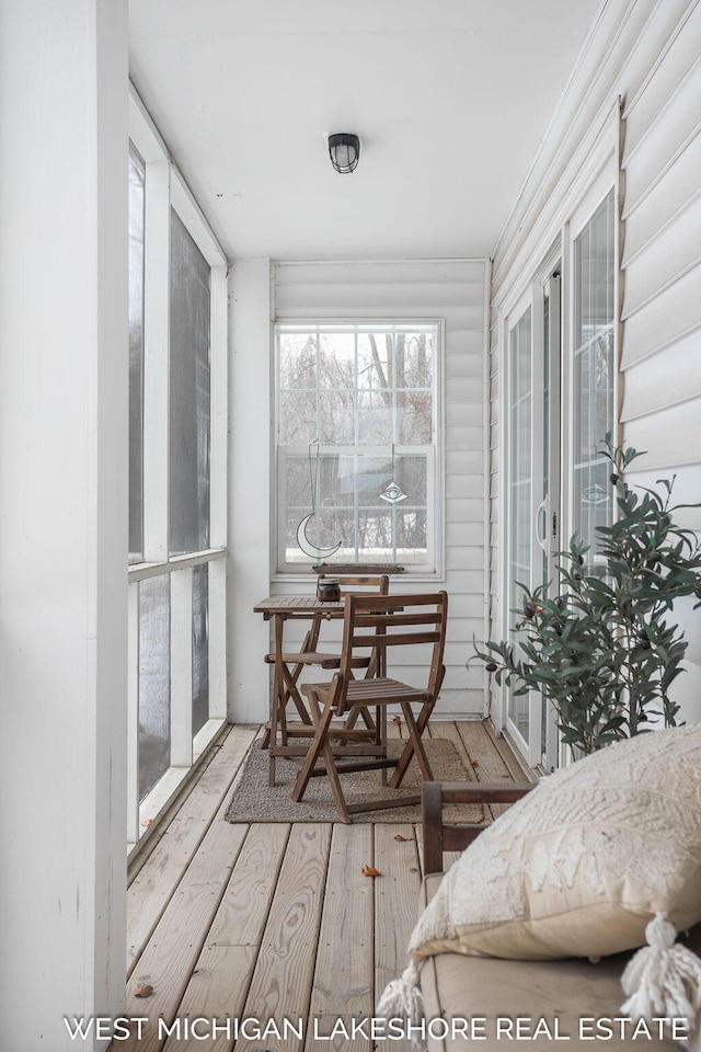 view of sunroom