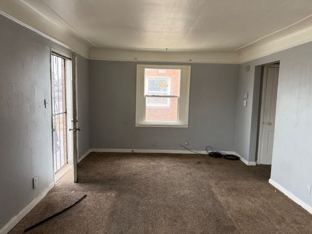 view of carpeted spare room