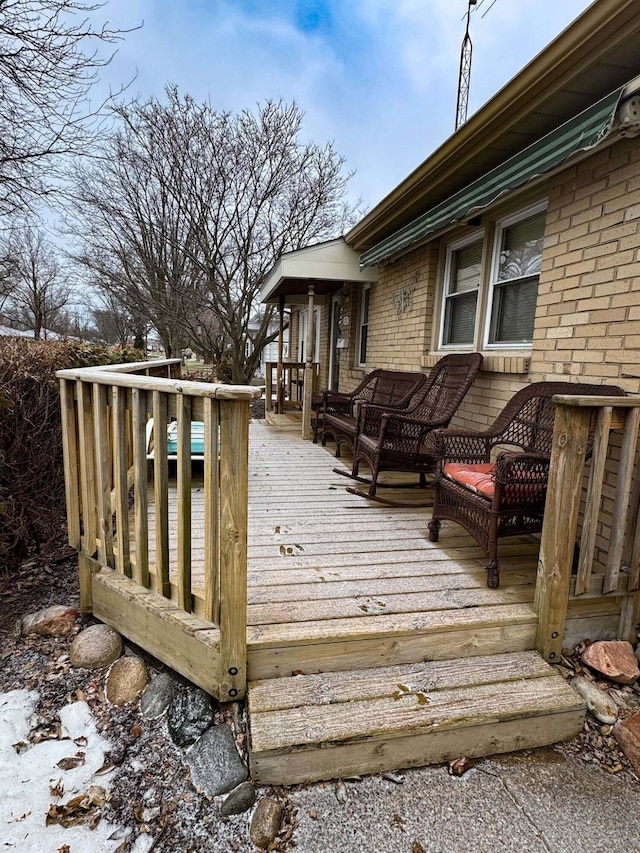 view of wooden deck