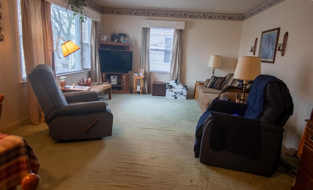 view of carpeted living room