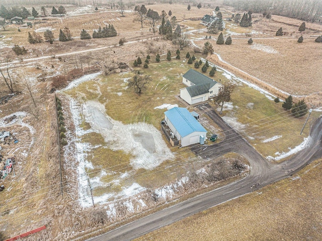 bird's eye view featuring a rural view