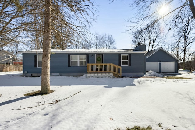 view of front of home featuring a garage