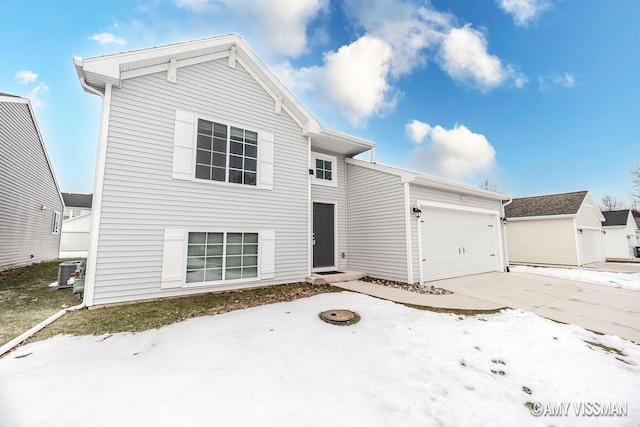 view of front of home featuring a garage