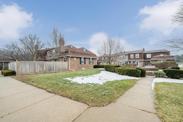 exterior space with a lawn