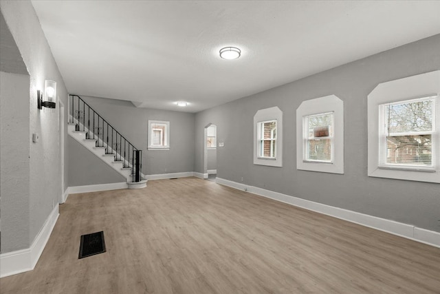 interior space featuring light hardwood / wood-style floors