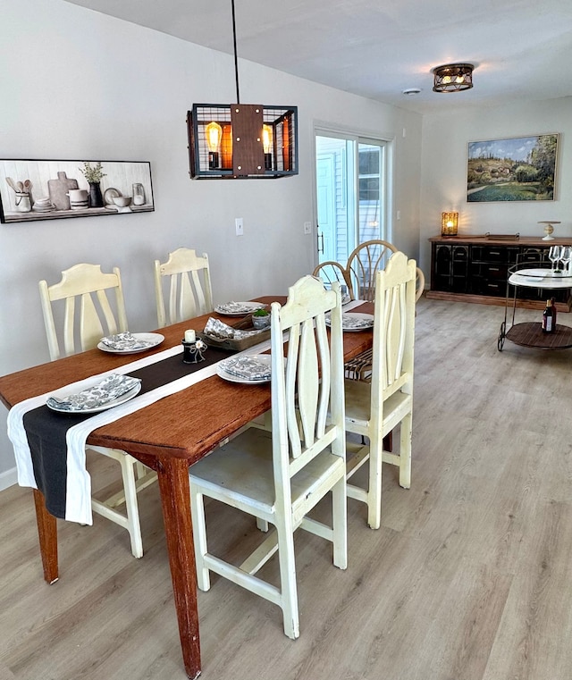 dining room featuring light wood-type flooring