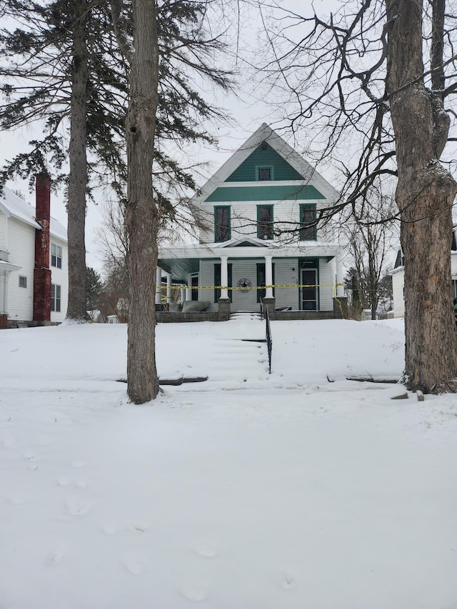 view of front facade with a porch