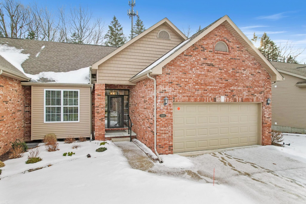 front facade featuring a garage