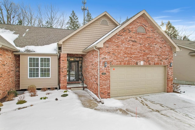 front facade featuring a garage