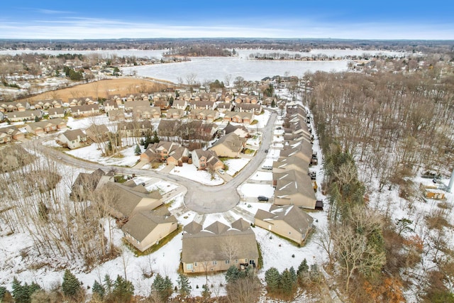 view of snowy aerial view