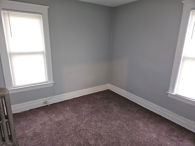 view of carpeted spare room